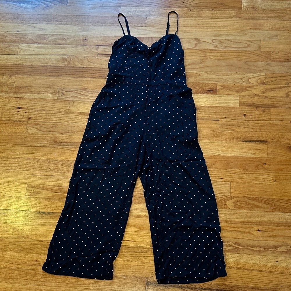 Abercrombie & Fitch Navy Jumpsuit with White Dots